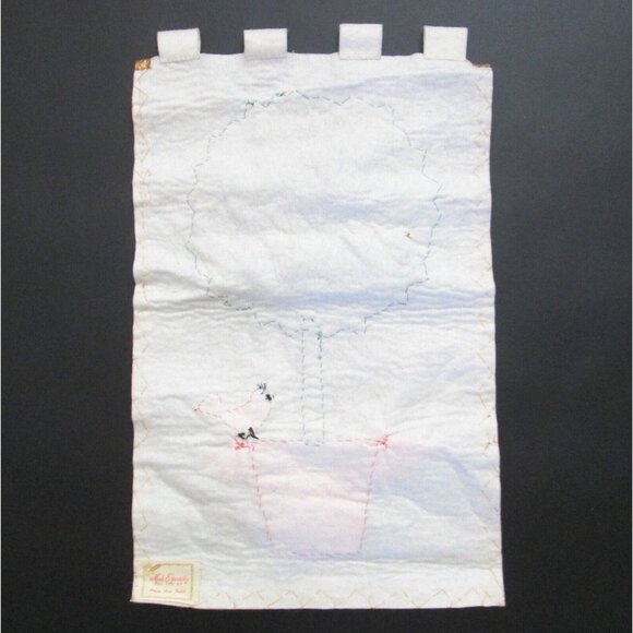 Vintage Finished Christmas Banner Felt Partridge Pear Tree Bucilla Mid Century - Picture 5 of 5